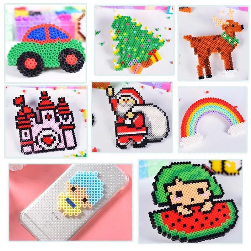 💥FOLLOW TẶNG 3K💥HÀNG CÓ SẴN💥  Set 1000 Hạt Đậu Thần Kỳ Lớn Hạt Nhựa Perler beads, Hama beads, Hạt màu kì thú 2.6mm Hạt