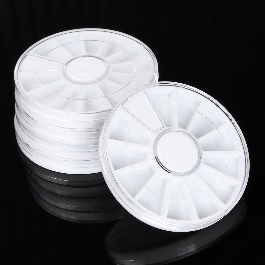 Monja 5 Hộp Đựng Đá Đính Móng Tay Có Ngăn Chứa 6cm