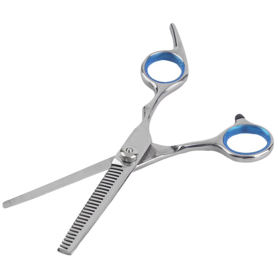 Kéo cắt tóc thẳng/lưỡi răng thép không rỉ 6 inch chuyên nghiệp
