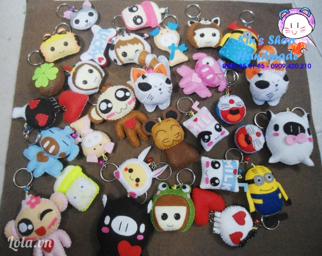 Set 30 mảnh vải dạ nỉ kích thước 22x22cm; 30x30cm