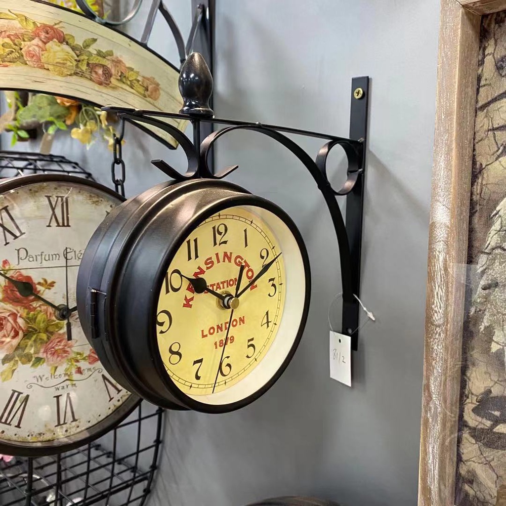 Đồng hồ quả tròn treo tường phong cách vintage