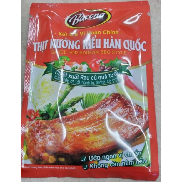 Xốt Gia Vị Hoàn Chỉnh Barona - Thịt Nướng Kiểu Hàn Quốc  gói 80g