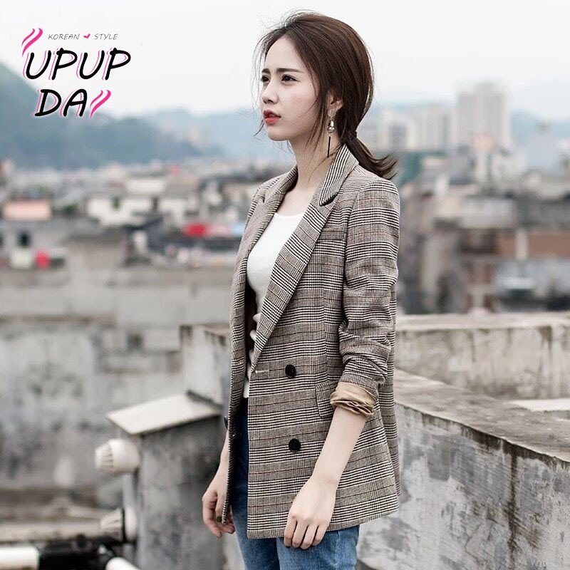 Áo khoác blazer size S - XL thời trang👗👗Áo khoác nữ kiểu năng động thời trang📣📣Áo khoác vest dáng ngắn kẻ sọc kiểu Anh cá tính cho nữ