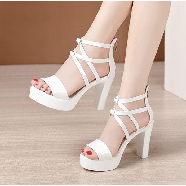 GIÀY SANDAL CG ĐÚP 2 NÚT THẮT CỔ CHÂN CAO 10cm✨✨
