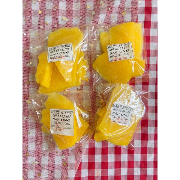 Sáp ong dạng tảng vàng_Beewax Unrefine_nguyên liệu làm mỹ phẩm handmade