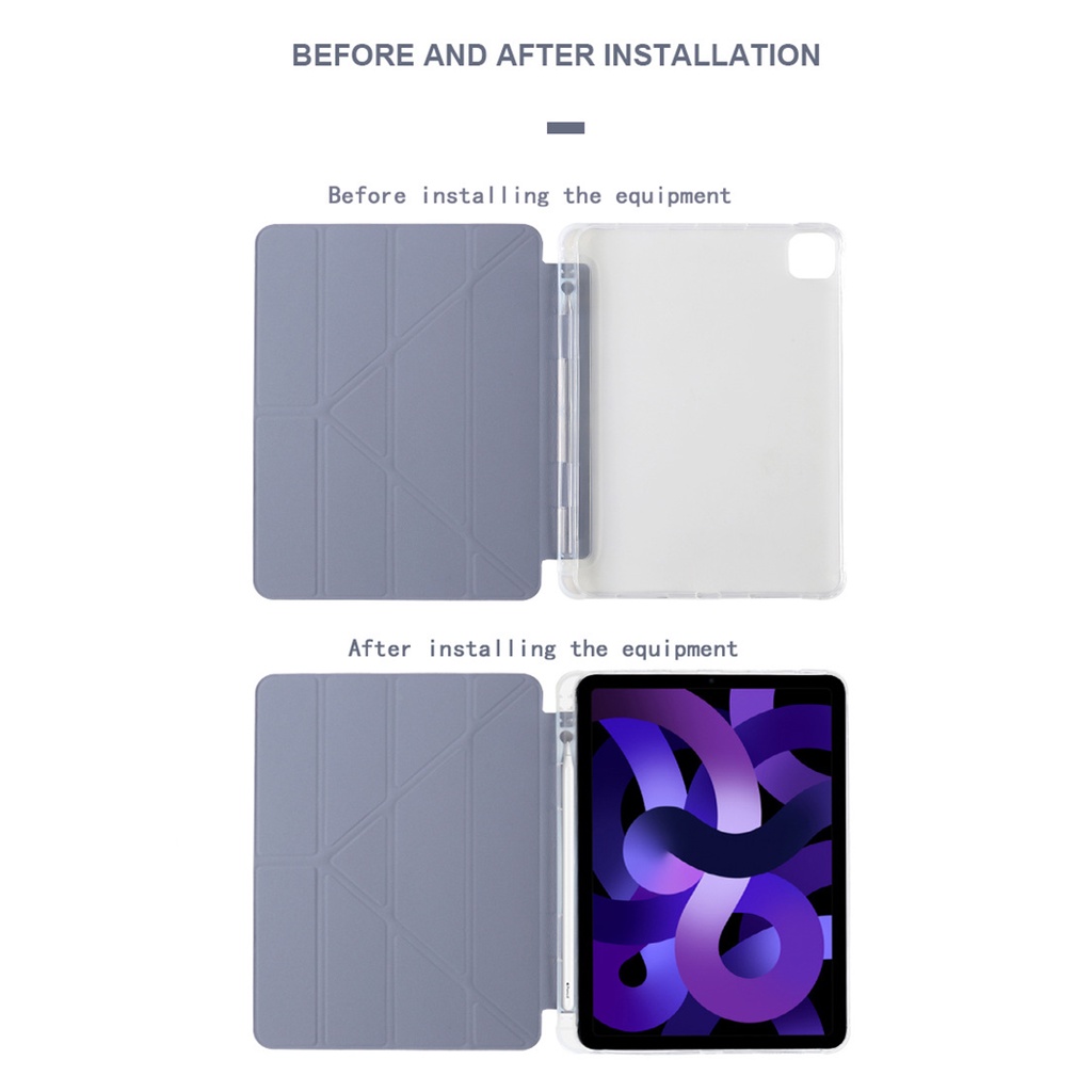 NIXXOS Bao Da TPU Trong Suốt Có Túi Khí Và Ngăn Bút Cho iPad 10 10.2'' 7th/8th/9thGen 10.9'' Air4/Air5 2021/2020 Pro11''