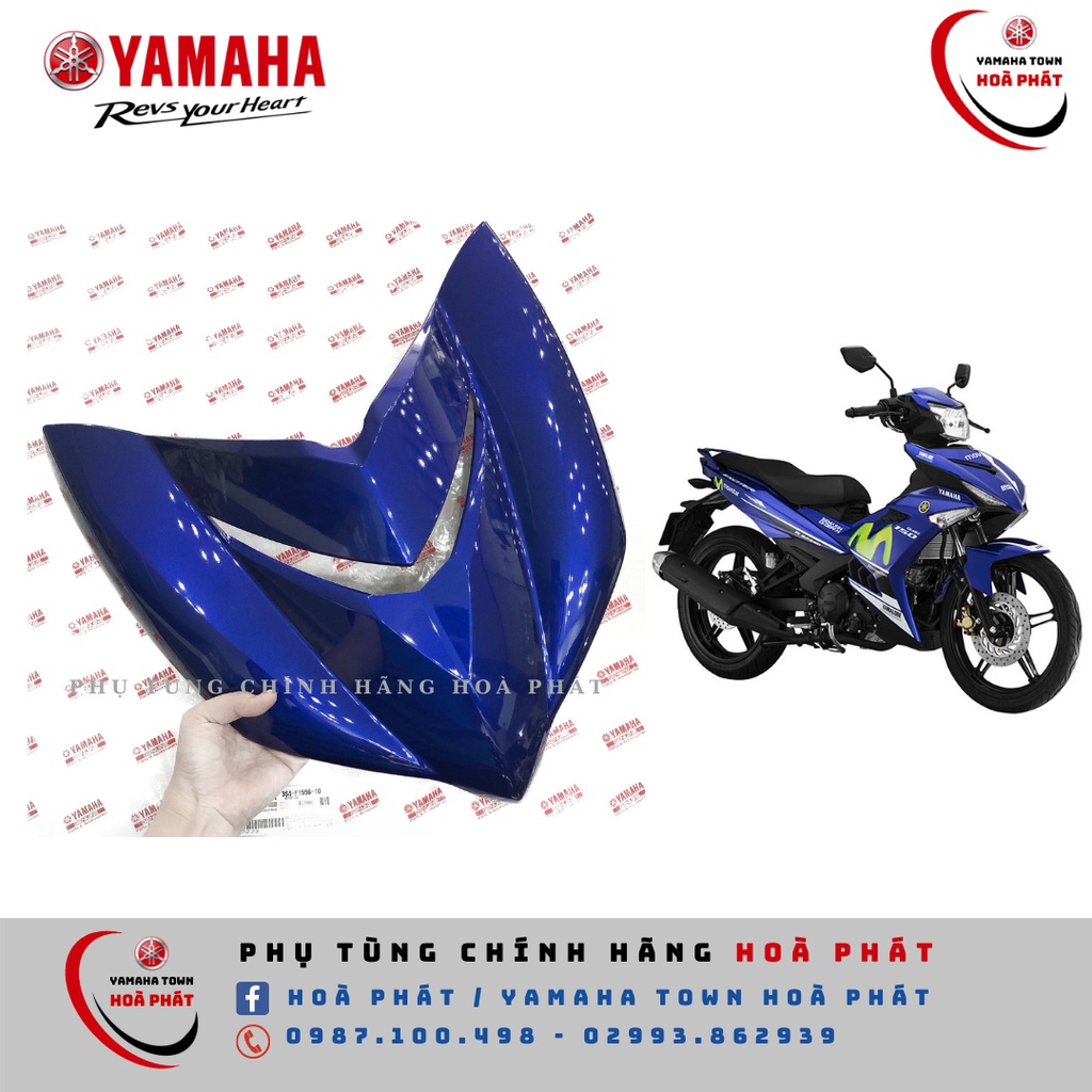 Mặt nạ zin exciter 150 xanh GP, đen, đỏ, xám mờ chính hãng Yamaha