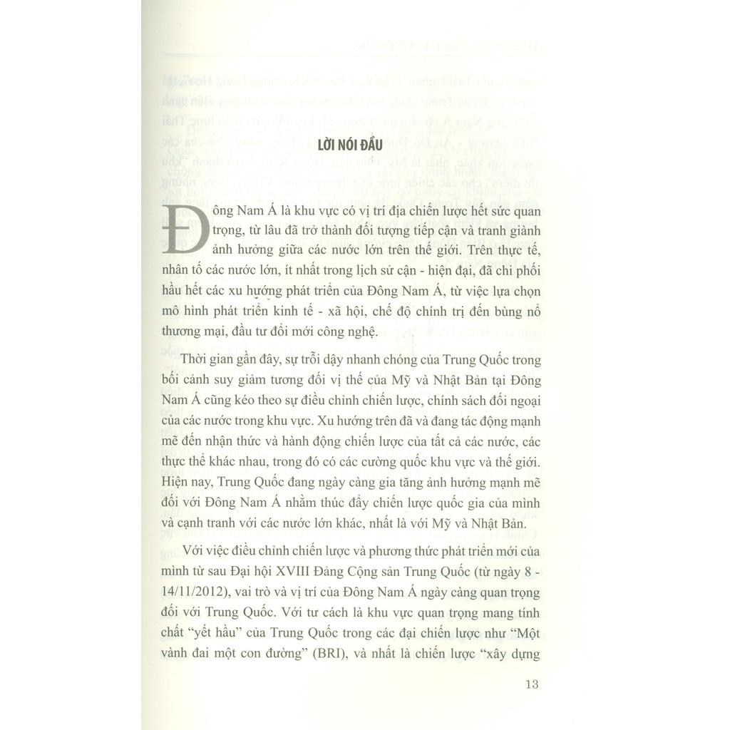 Sách - Thích Ứng Của Các Quốc Gia Đông Nam Á Hải Đảo Trước Sự Gia Tăng Ảnh Hưởng Của Trung Quốc Từ Sau Đại Hội XIX...