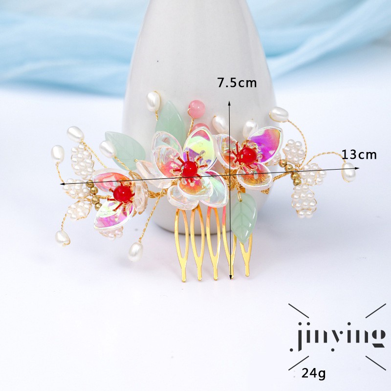 GETNOIVAS Trâm cài tóc hình hoa phong cách Trung Hoa cổ điển cho nữ