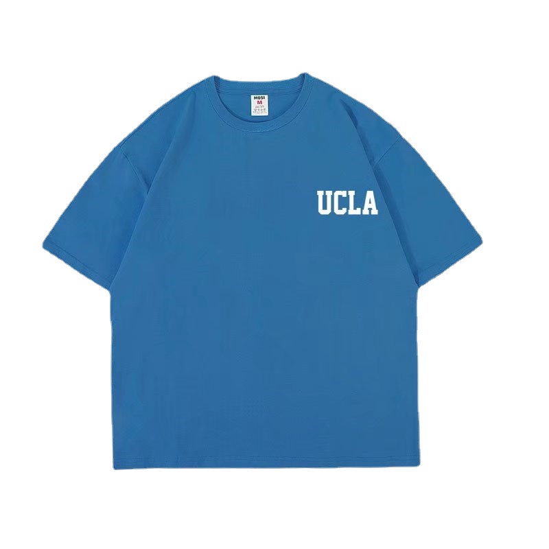 Áo Thun Tay Ngắn Dáng Rộng Cổ Tròn In Chữ Thời Trang Mùa Hè Cho Nam Và Nữ