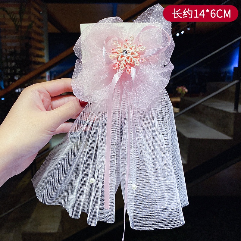 Kẹp Tóc Lưới Hình Nơ Phong Cách Hàn Quốc Dễ Thương Cho Bé Gái