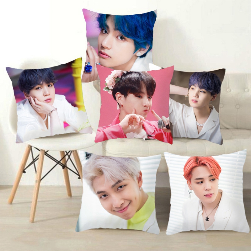 Vỏ Gối Vuông 45x45cm In Hình Bts Bt21