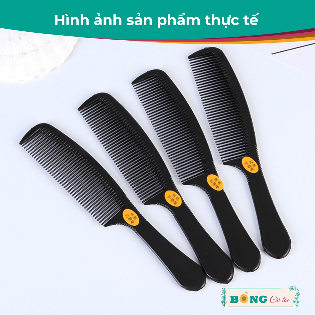 Set lược chải tóc 2 chiếc màu đen kiểu dáng truyền thống LCT20 - Lược BÔNG Cài Tóc