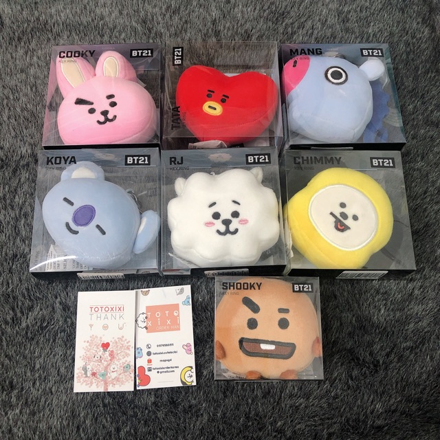 Móc khoá gấu bông Face Keyring BT21 CHÍNH HÃNG