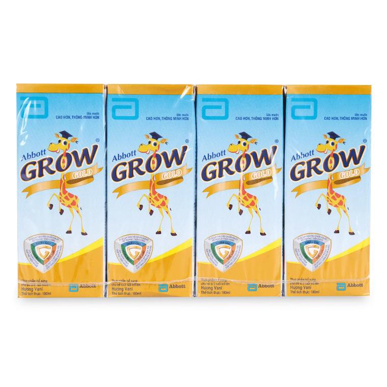 Combo 2 Lốc (8 Hộp) Sữa bột pha sẵn Abbott Grow gold 180ml - HSD Luôn Mới