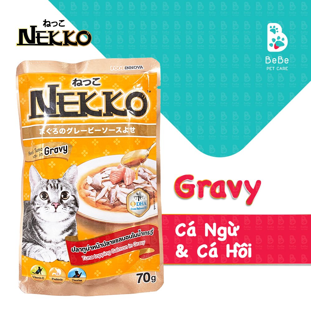 Pate NEKKO Gravy Cho Mèo - Gói 70gr Nhập Khẩu Thái Lan