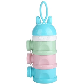 Topinn Hộp Đựng Sữa Bột Thức Ăn Em Bé 3 Tầng Màu Xanh Dương Nhỏ Gọn Sử Dụng Ngoài Trời (Màu Xanh Dương)