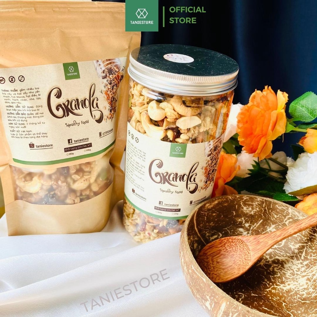 Granola siêu hạt, ngũ cốc ăn kiêng không đường, giảm cân loại 1