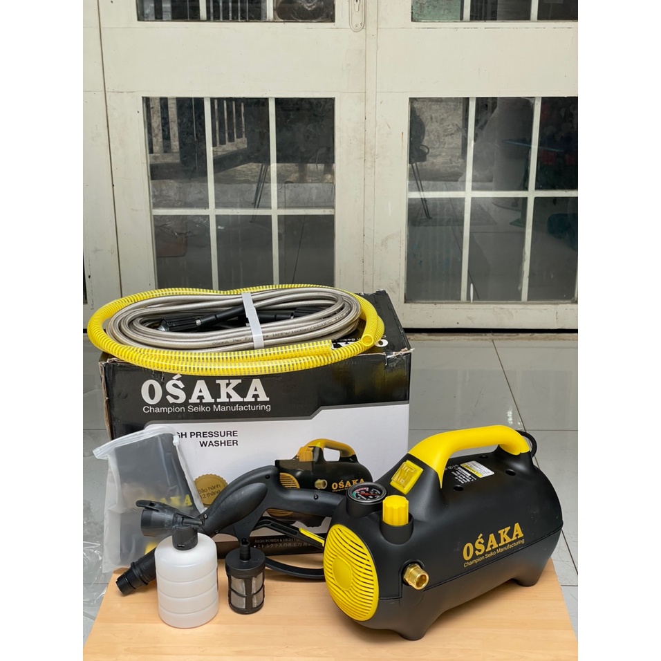 Máy rửa xe mini Osaka S3 2000w, có chỉnh áp, lõi đồng 100%, máy rửa xe gia đình