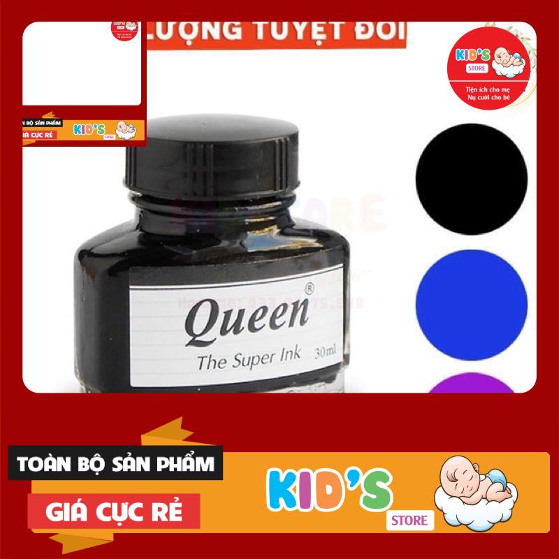Mực Queen 3 màu tím/xanh/ đen/ Queen the super ink 30ml
