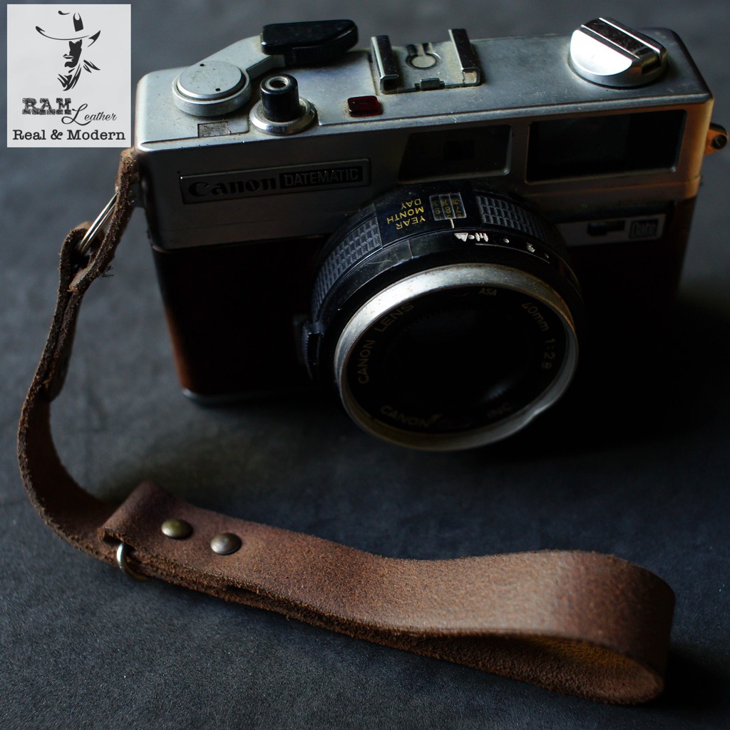 Dây máy ảnh da bò thật handmade mài nhám bền chắc cực đẹp RAM Leather handstrap