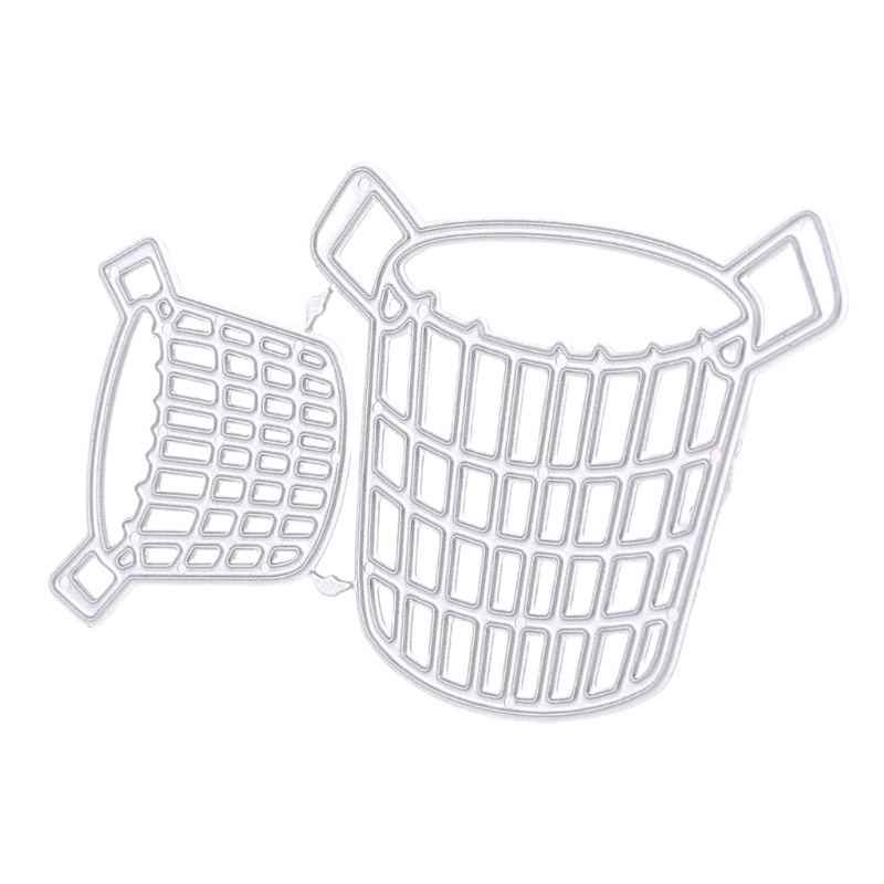 Khuôn Cắt Giấy Kim Loại Hình Giỏ Đựng Hoa Quả Xinh Xắn