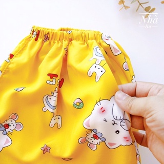 Đồ bộ nữ vải lụa cổ tim tay cộc quần lửng đẹp