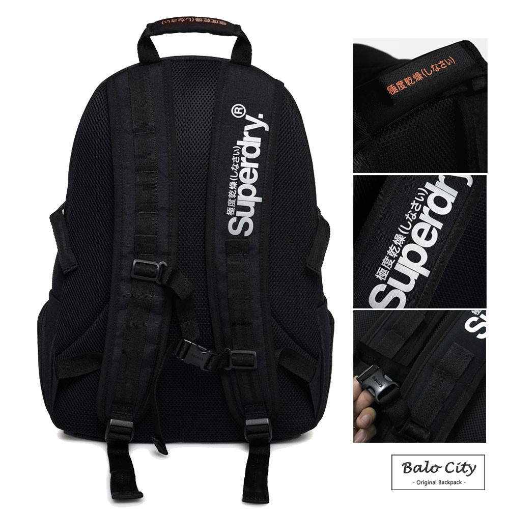 [NEW] Balo laptop nam nữ Super Dry Hexline Tech Tarp Backpack, ngăn chống sốc laptop  15.6 inch, chữ dạ quang