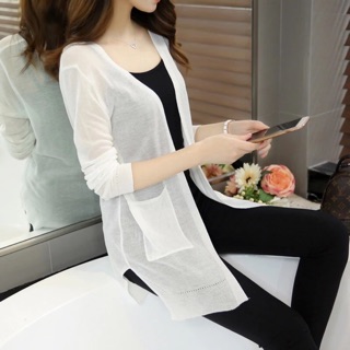 Áo  cardigan mỏng dáng dài
