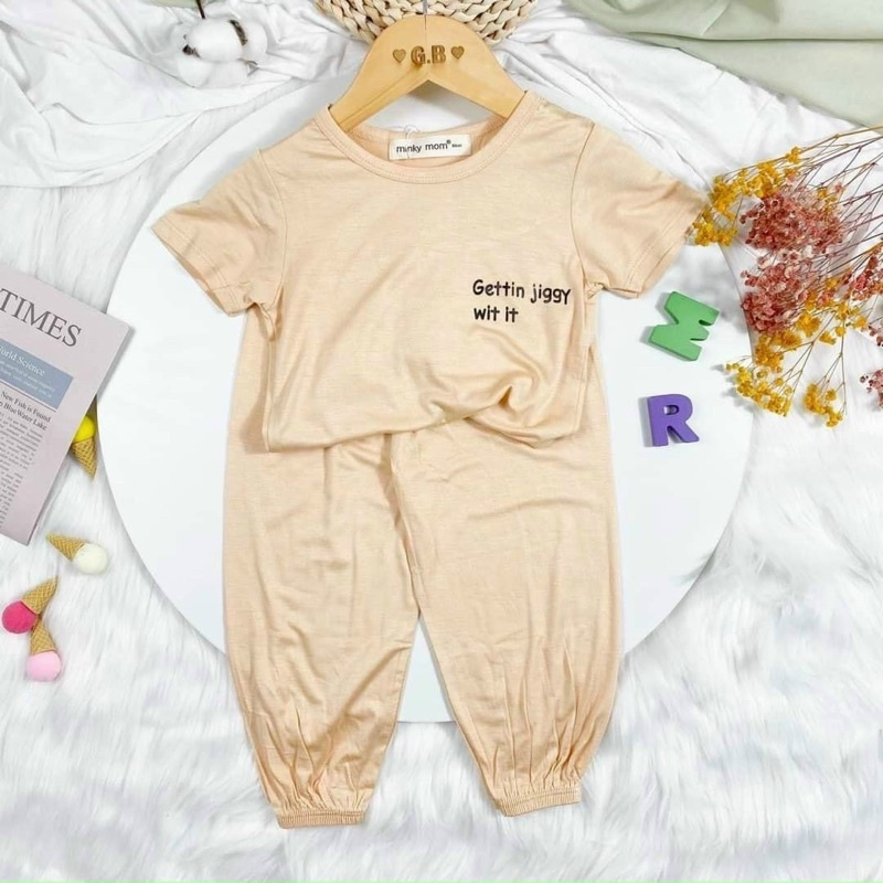 Bộ alibaba cho bé ❤️ free ship ❤️ bộ minky mom tay ngắn quần dài cho bé trai bé gái - bộ ngủ cho bé