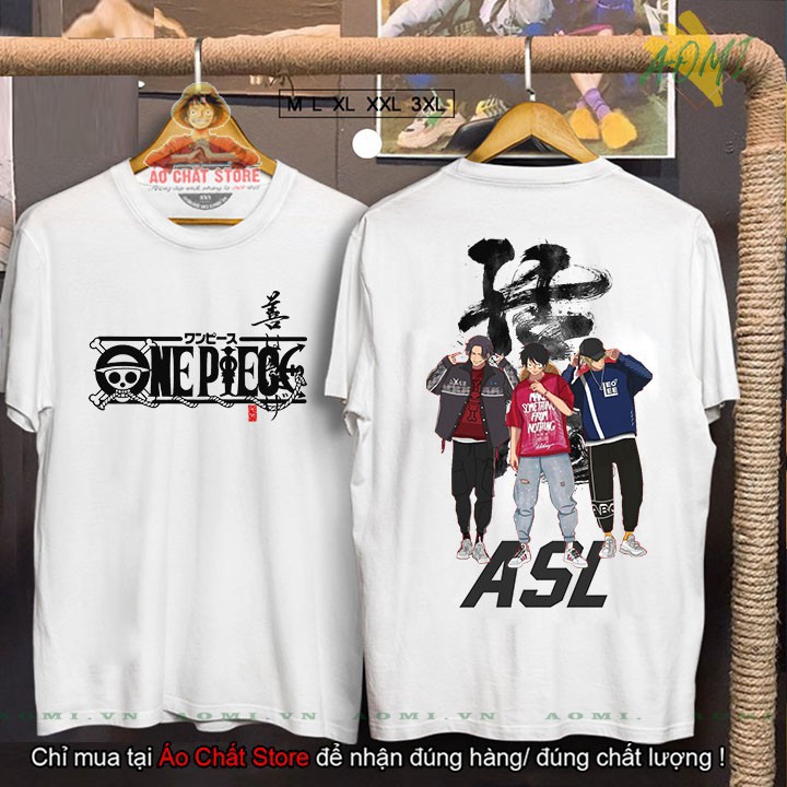 BST Áo Thun One Piece LUFFY | ZORO | ACE | SABO | ACE | Law Siêu Độc | Áo One Piece ASL Đẹp OP31 Thờ
