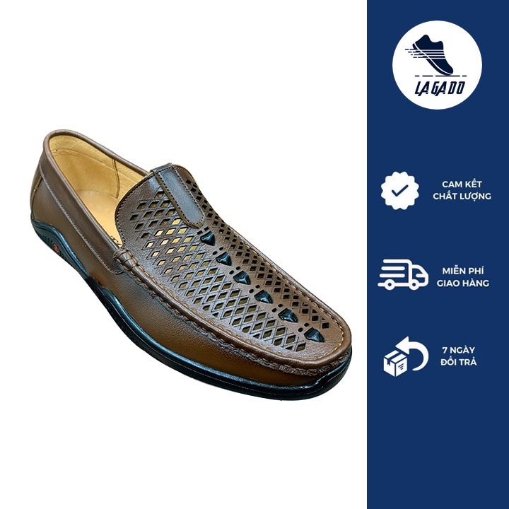 Giày da nam cao cấp da bò nhập khẩu nguyên tấm phong cách trẻ trung năng động thoáng khí - GP4