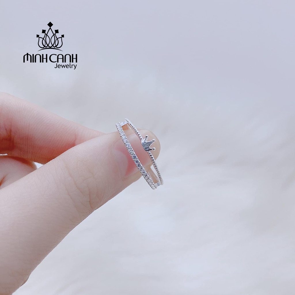 Nhẫn Bạc Kép Vương Miện - Minh Canh Jewelry