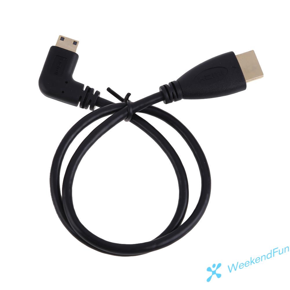 Cáp Chuyển Đổi 50cm Hdmi Sang Mini Hdmi 90 1080p Cho Máy Quay, Máy Tính Bảng
