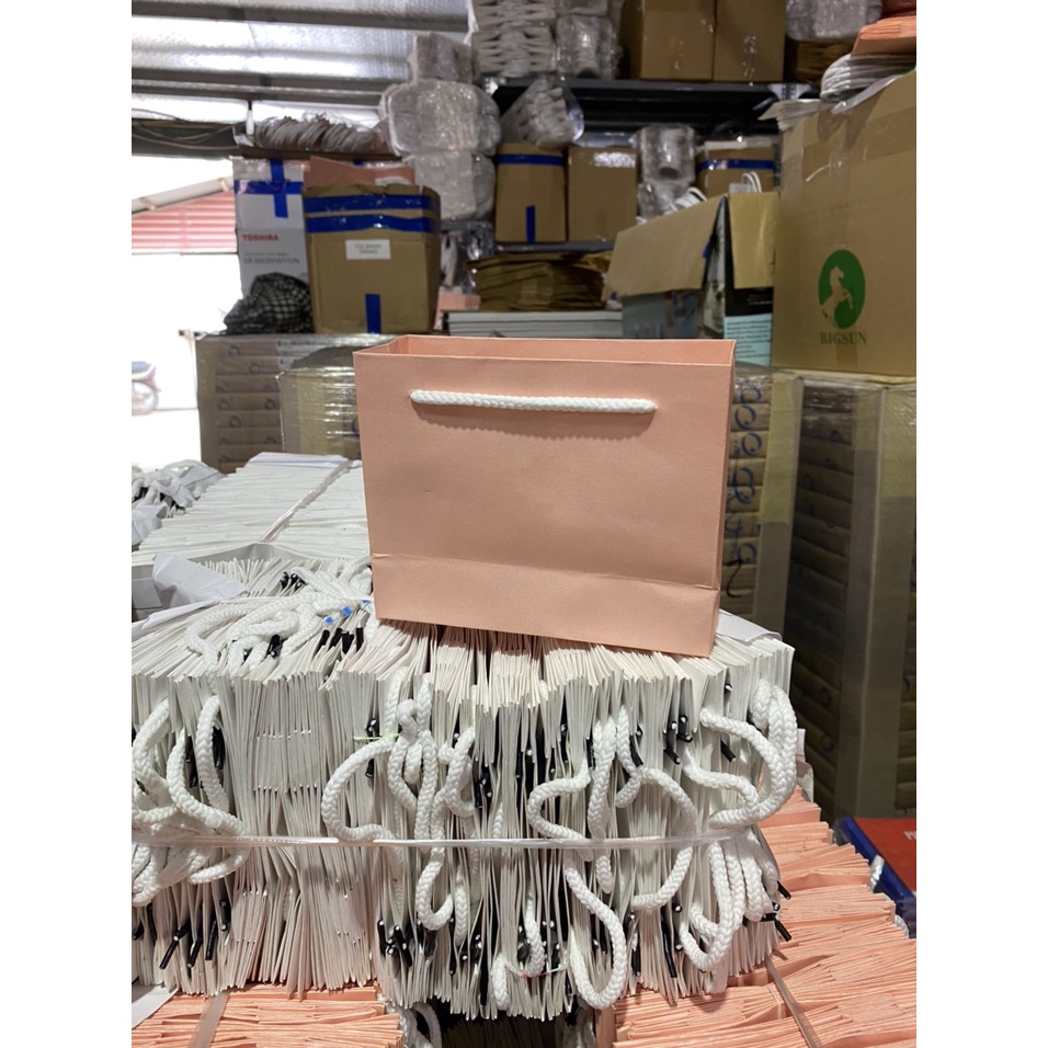 100 Túi giấy Kraft Nhật xịn cao 12 x ngang 15 x rộng đáy 6 cm