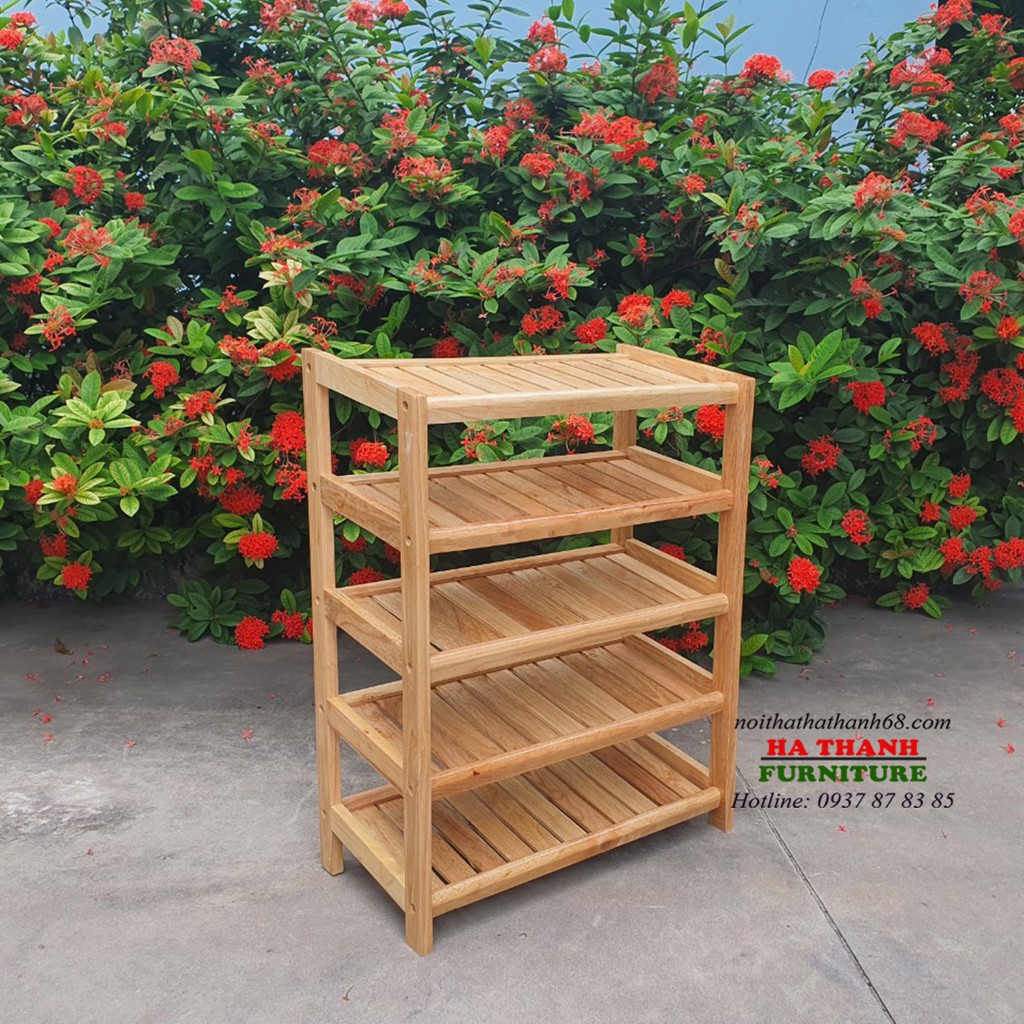 Kệ Để Giày Dép 5 Tầng Rộng 62cm Bằng Gỗ Siêu Bền.