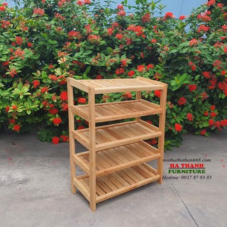 Kệ để giày dép 5 tầng rộng 62cm bằng gỗ siêu bền.