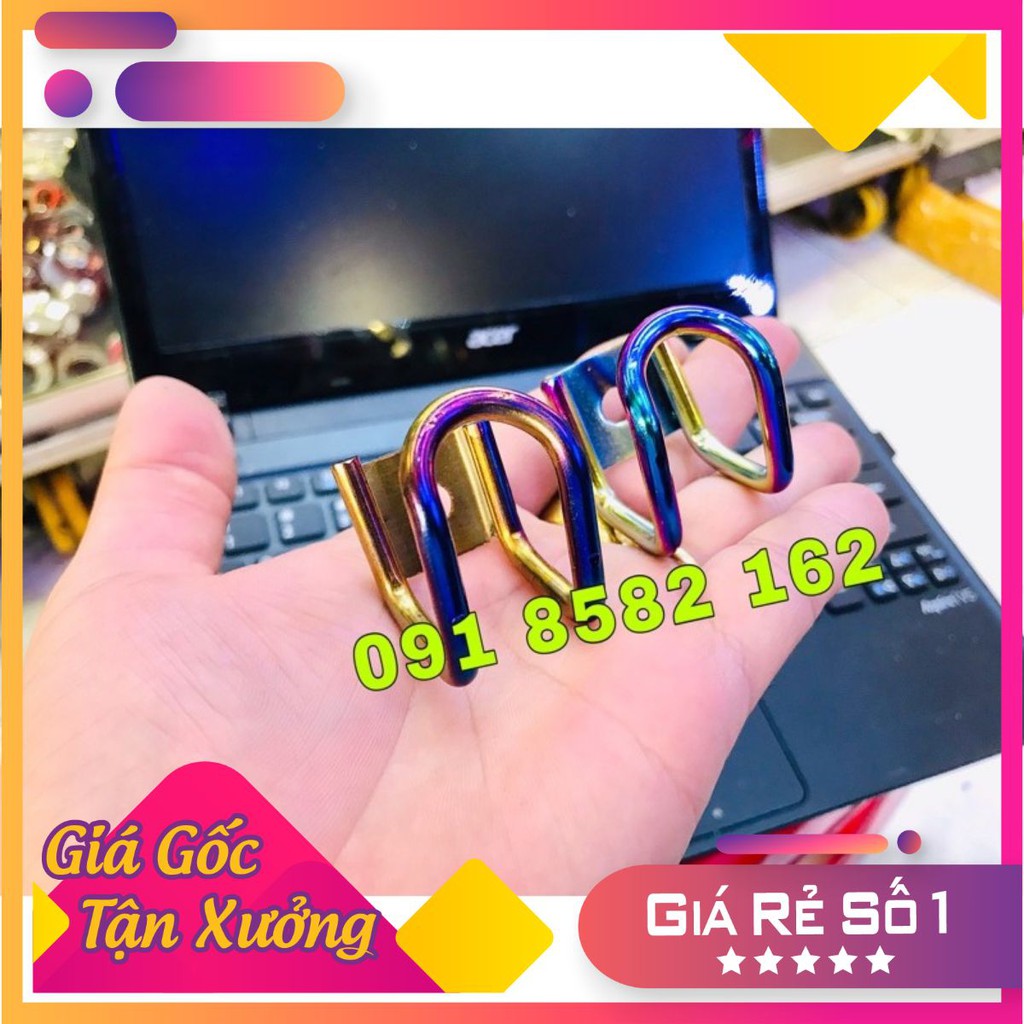 Móc chữ u  7màu/ titan gắn xe máy - đồ chơi xe máy