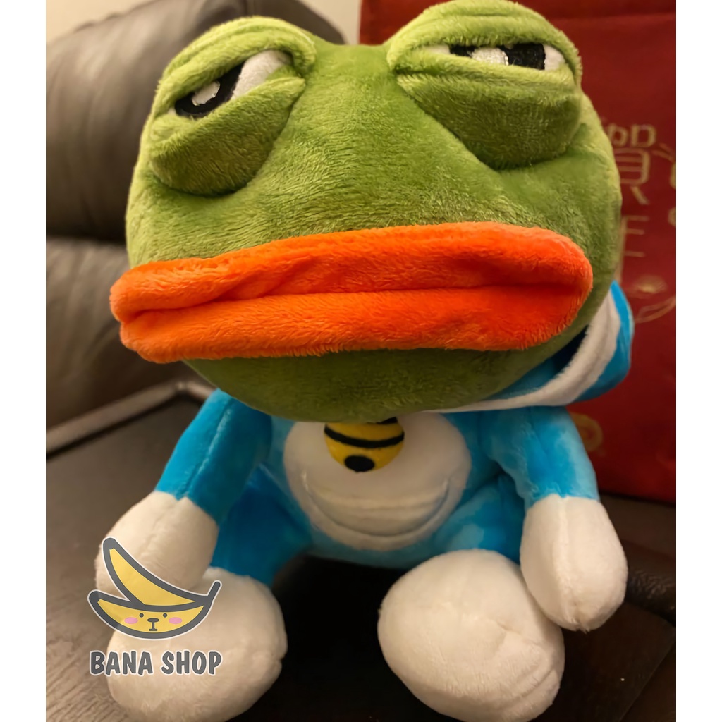 Gấu bông ếch xanh sad frog Pepe cosplay Doremon Doraemon siêu bựa dành cho vozer