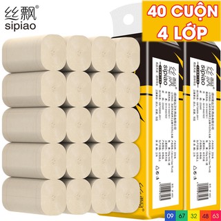 GIẤY VỆ SINH GẤU TRÚC SIPIAO THÙNG 40 CUỘN (4 DÂY X 10 CUỘN)