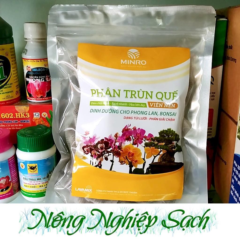 Phân trùn quế dạng viên nén đựng sẵn trong túi lưới Gói 400g