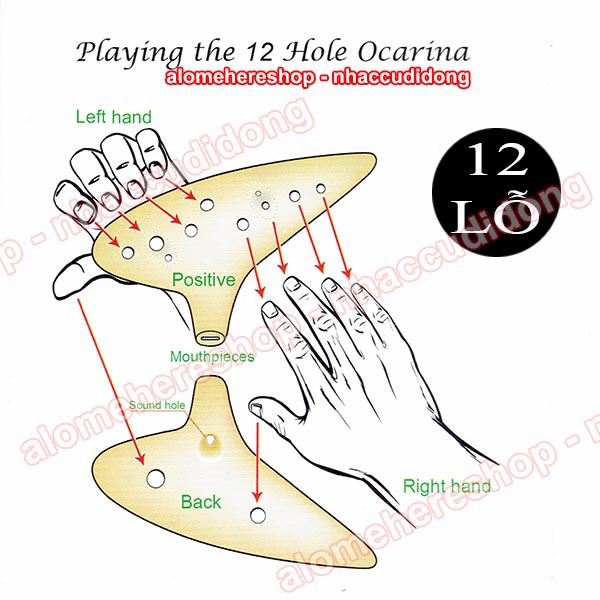Sáo đất Ocarina 12 lỗ phiên bản Zelda Xanh Dương nguyên mẫu trong game