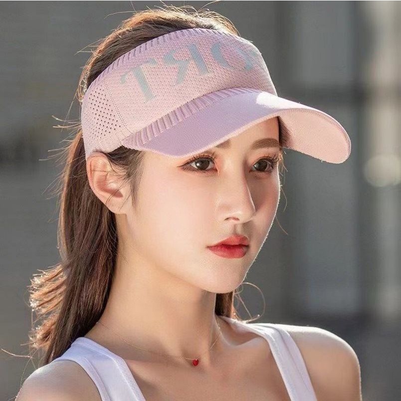 Mũ Lưỡi Trai Dệt Kim Hở Chóp Chống Nắng Thời Trang Mùa Hè Cho Cặp Đôi