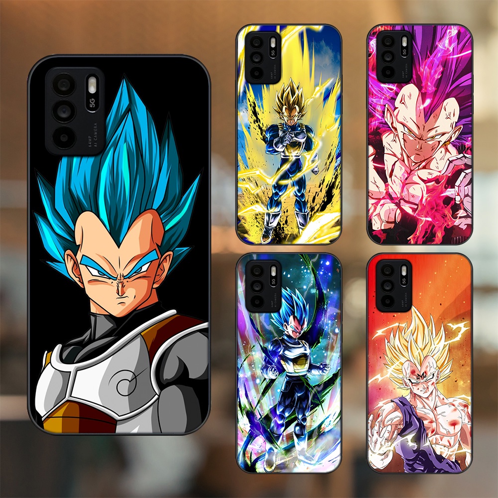 Ốp lưng Oppo Reno 6Z 5G viền đen in hình Vegeta Dragon Ball