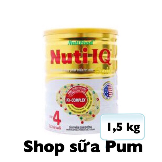 1,5kg - sữa bột Nuti IQ Gold Step 4 lon 1500g