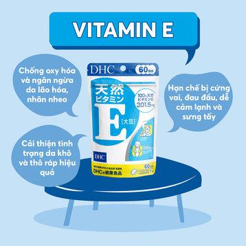 Viên Uống DHC Bổ Sung Vitamin E 30 Ngày 30 Viên Natural Vitamin E Soybean (30 Days Supply)