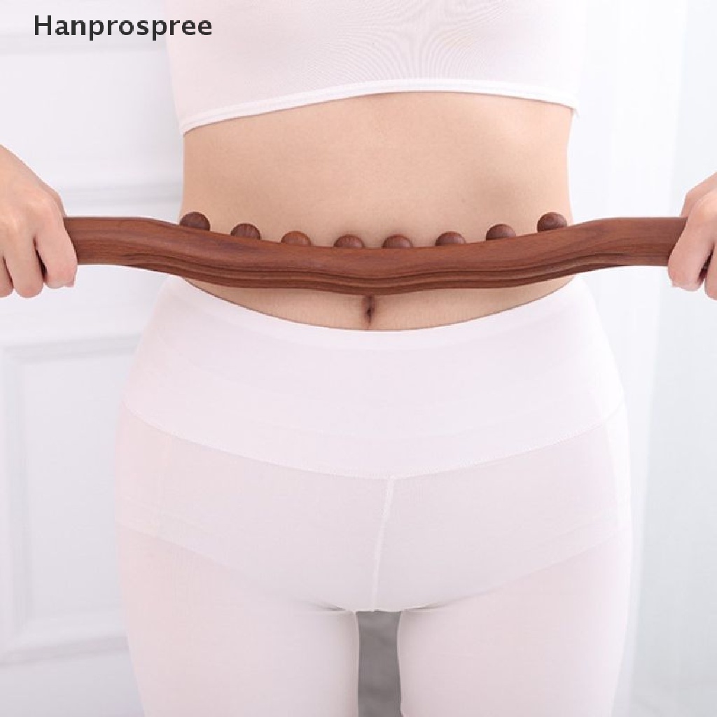 [Hàng mới về] Gậy mát xa lưng/ cơ thể bằng gỗ carbon 8 hạt tiện lợi