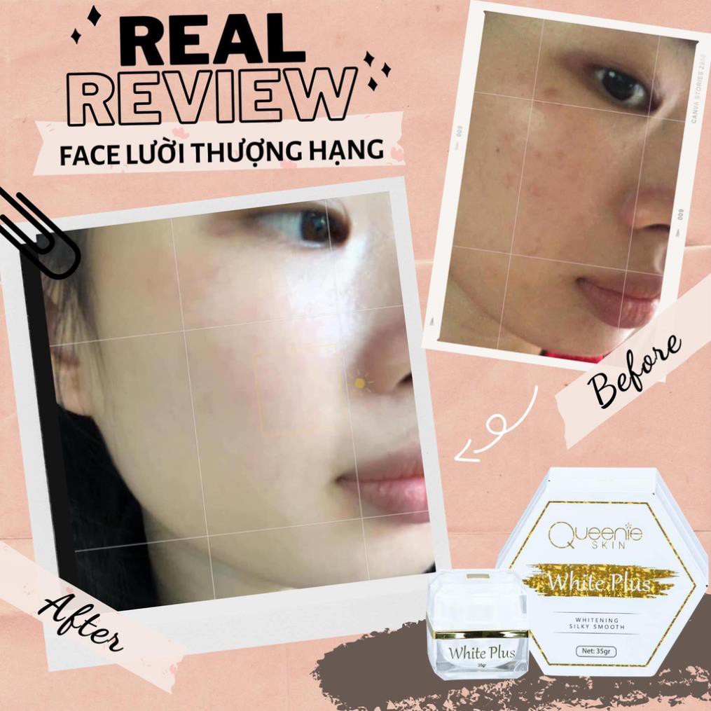 Kem Face Lười Thượng Hạng White Plus Queenie Skin - Kem Face Lười Queenie Skin 35gr