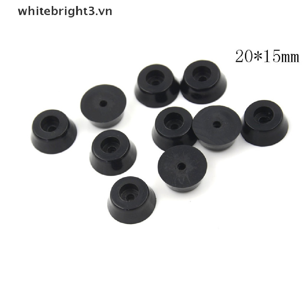 Set 10 miếng đệm cao su tròn màu đen chống va đập dành cho chân tủ