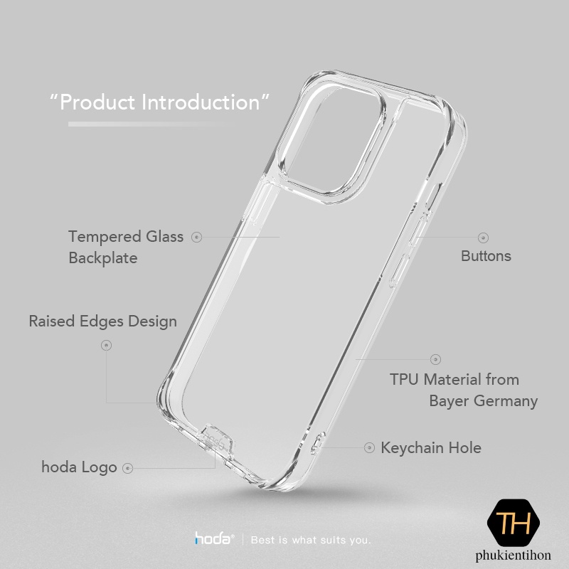 Ốp Lưng HODA iPhone 14 Pro Max/ 14 Pro Crystal Pro - Hàng chính hãng